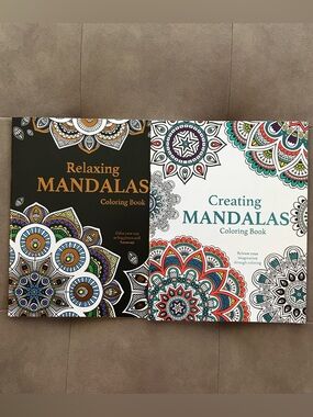 New Two Advanced coloring books with mandalas